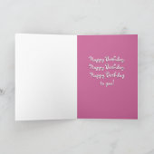 Funny Monkey Birthday Kaart (Binnen)