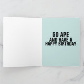 FUNNY MONKEY BIRTHDAY OVERGEZIEN KAART (Binnen)
