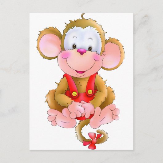 Funny monkey briefkaart (Voorkant)