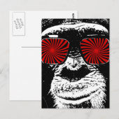 Funny monkey briefkaart (Voorkant / Achterkant)