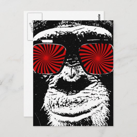 Funny monkey briefkaart (Voorkant / Achterkant)