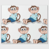 Funny Monkey Cadeaupapier (Vlak)