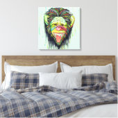 Funny Monkey Canvas Afdruk (Insitu (Slaapkamer))