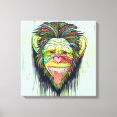 Funny Monkey Canvas Afdruk (Voorkant)