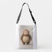 Funny Monkey Canvas tas (Achterkant)