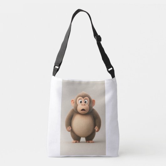 Funny Monkey Canvas tas (Achterkant)