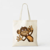 Funny Monkey Canvas tas (Achterkant)