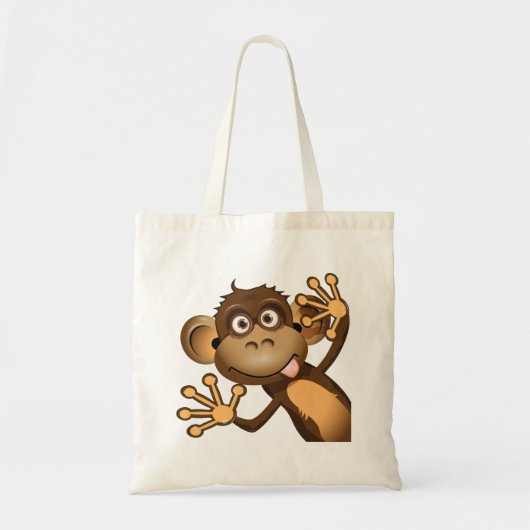 Funny Monkey Canvas tas (Voorkant)