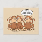 Funny Monkey Cartoon Design Feestdagenkaart (Voorkant)