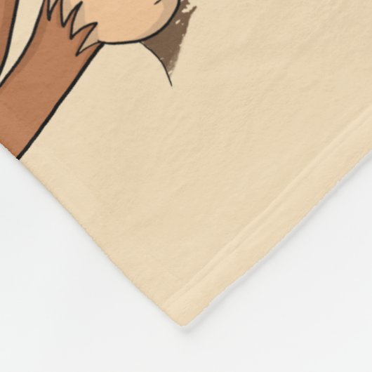 Funny Monkey Cartoon Design Fleece Deken (Hoek)