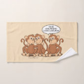 Funny Monkey Cartoon Design Handdoek (Handdoek)