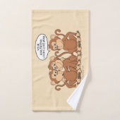 Funny Monkey Cartoon Design Handdoek (Handdoek)