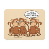 Funny Monkey Cartoon Design Magneet (Horizontaal)