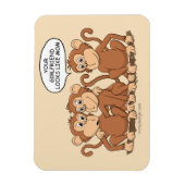 Funny Monkey Cartoon Design Magneet (Verticaal)