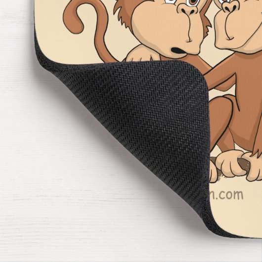Funny Monkey Cartoon Design Muismat (Hoek)