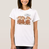 Funny Monkey Cartoon Design T-shirt (Voorkant)
