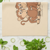 Funny Monkey Cartoon Design Theedoek (Gevouwen)