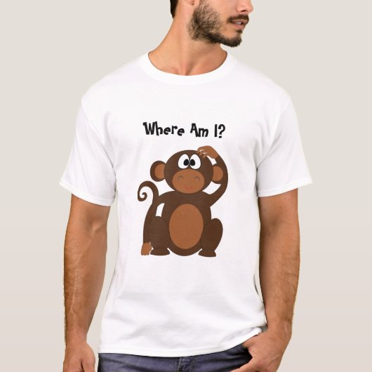 Funny Monkey Cartoon T-shirt (Voorkant)