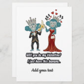 Funny Monkey Couple Valentine's Day Feestdagenkaart (Voorkant / Achterkant)