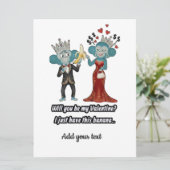 Funny Monkey Couple Valentine's Day Feestdagenkaart (Staand voorkant)