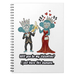 Funny Monkey Couple Valentine's Day Notitieboek