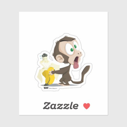 Funny Monkey Custom-Cut Vinyl Sticker (Vel)