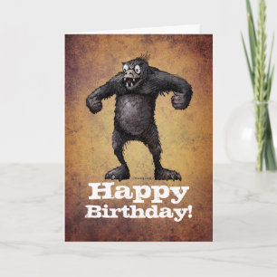 Funny Monkey Custom Gorilla Happy Birthday Kaart