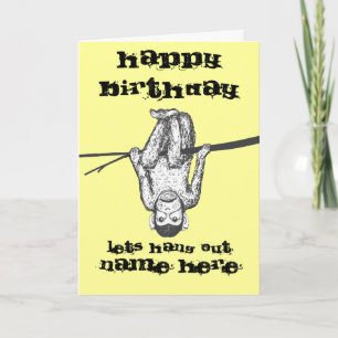 Funny Monkey die de Birthday Card uitbreekt, past  Kaart