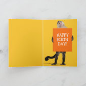Funny Monkey die Witte Briefs Birthday draagt Kaart (Binnen)