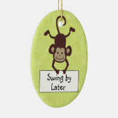 Funny Monkey door Hanger Keramisch Ornament (Rechts)