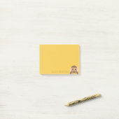 Funny Monkey Emoji | Aangepaste naam Post-it® Notes (Op bureau)