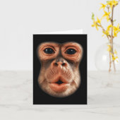 Funny Monkey Face Breath Mannen Boy Kind Halloween Kaart (Gele Bloem)