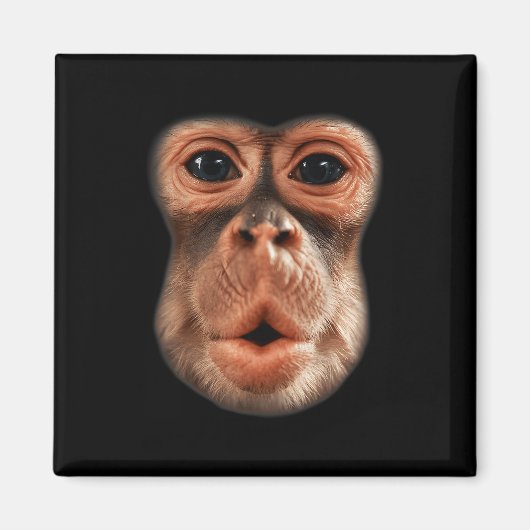 Funny Monkey Face Breath Mannen Boy Kind Halloween Magneet (Voorkant)