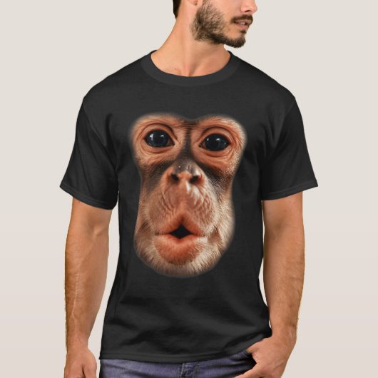 Funny Monkey Face Breath Mannen Boy Kind Halloween T-shirt (Voorkant)