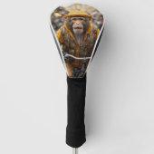 Funny Monkey Fietsen Golf Head Hoesje Golfheadcover (Voorkant)