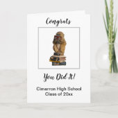 Funny Monkey FND Boek Afstuderen Gefeliciteerd je Kaart (Voorkant)