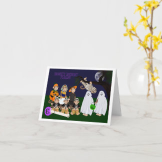 Funny Monkey Halloween Folded Greeting Card Kaart