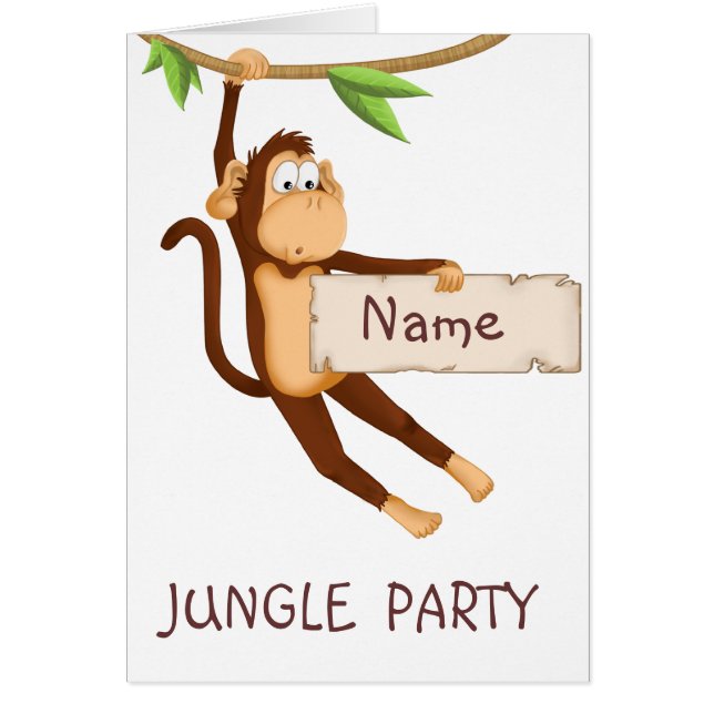 Funny monkey holding Jouw tekst (Voorkant)
