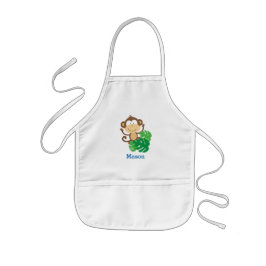Funny Monkey in het Oerwoud Boy Apron Kinder Schort