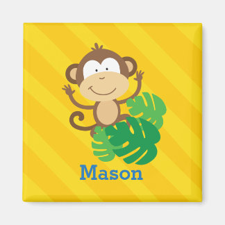 Funny Monkey in het Oerwoud Gepersonaliseerde Magn Magneet