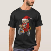 Funny Monkey kerstkerstkerstkerstman T-shirt (Voorkant)
