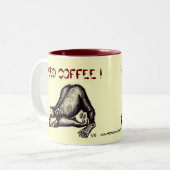 Funny monkey koffiemok tweekleurige koffiemok (Voorkant links)