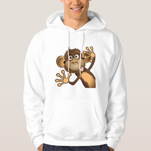 Funny Monkey Mannen Hoodie (Voorkant)