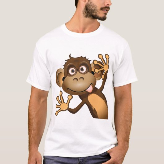 Funny Monkey Mannen T-shirt (Voorkant)