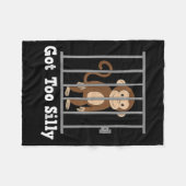 Funny Monkey Meme Kreeg Te Gekke Humor Mannen Vrou Fleece Deken (Voorkant (Horizontaal))