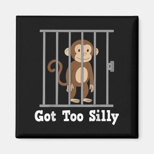 Funny Monkey Meme Kreeg Te Gekke Humor Mannen Vrou Magneet (Voorkant)
