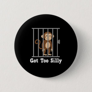 Funny Monkey Meme Kreeg Te Gekke Humor Mannen Vrou Ronde Button 5,7 Cm