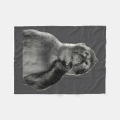 Funny Monkey Meme With Retro Odore Humor Art Style Fleece Deken (Voorkant (Horizontaal))