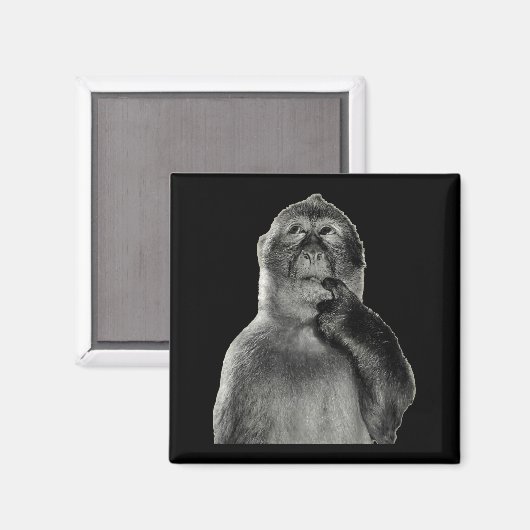 Funny Monkey Meme With Retro Odore Humor Art Style Magneet (Voorkant / Achterkant)