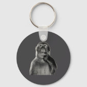 Funny Monkey Meme With Retro Odore Humor Art Style Sleutelhanger (Voorkant)